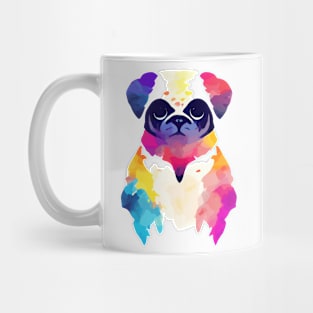 Pug Dog Wild Nature Animal Colors Paint Mug
